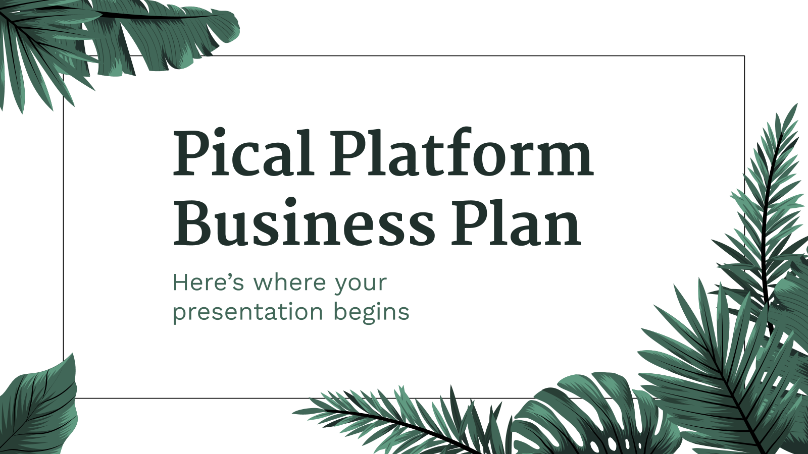 Pical平台商业计划PPT模板